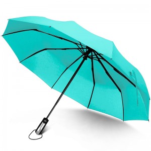 Marketing gifts with printing windproof lighter 10ribs 3 folding sun and rain umbrella
