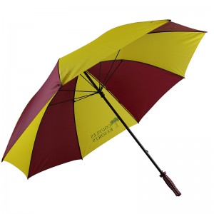 190T pongee fabric golf umbrella manual open golf umbrella with logo custom printing