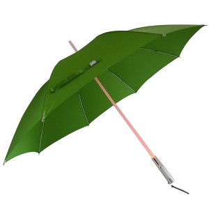 Environmental material Compact Handle LED shaft straight Umbrella