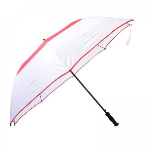 China umbrella double layer TOP Supplier 30inch 8ribs golf umbrella with logo printing