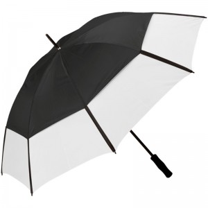 Big size 62 inch double canpoy windproof golf umbrella with holes