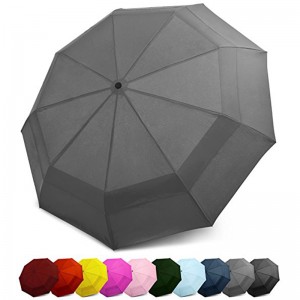 2019 Bulk buying Double layer windproof Custom Printing Foldable Auto Open Black 3 folding aoac Umbrella