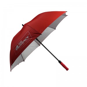 Pongee 190T Long Shaft Automatic Type Custom Golf Umbrella With Logo