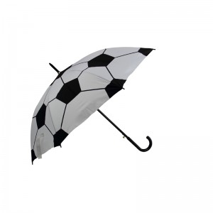 soccer print football straight promotional umbrella