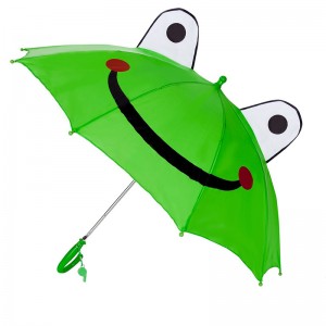 2019 Wholesales children parasol frog umbrella kid custom rain straight umbrella