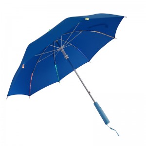 led ribs  Umbrella with LED Flashlight Handle