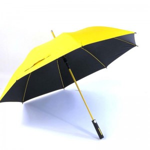 Custom colorful fiberglass frame long Handle Straight Windproof Golf Umbrella