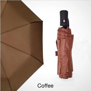 Windproof Double layer Custom Printing 3 Foldable Auto Open double layers Rain and Sun Umbrella