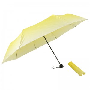 Portable gifts folding kids yellow purple rain travel 3 foldable umbrella