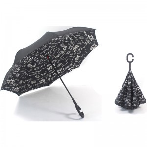 Wholesale folding open inverted upside down custom reverse close inverted umbrella