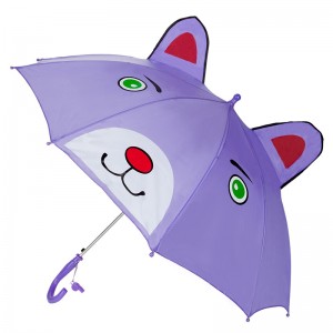 Wholesale Metal Frame umbrella animal children custom rain automatic umbrella