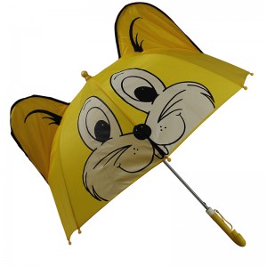 Animal shape umbrella with cartoon design Auto open straight 19inch umbrella for kids