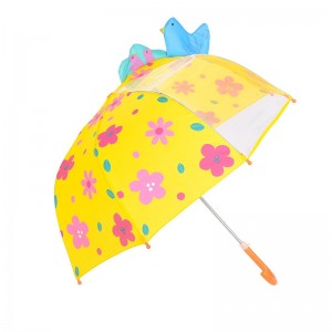 high quality rain umbrella Fiberglass frame safety open kids window rain umbrella