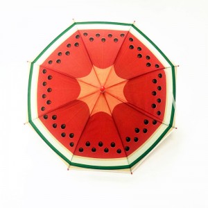 Fruit Transparent automatic POE material parasol Cute umbrella for kids