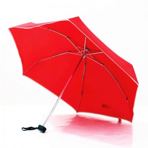 Small 5 folded red mini pocket umbrella