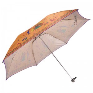 3 fold umbrella with silver coating Pencil umbrella