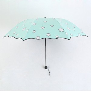 TOP rated item color changing company gifts 3 fold rain umbrella