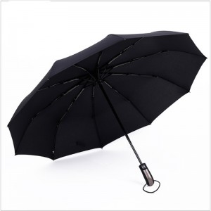 Wholesale umbrella custom logo 10ribs windproof 3 folding umbrella