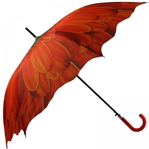 2019 23inch size company gifts cutsom design flower shape striaght umbrella