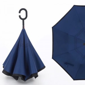 Custom printing manufacturers umbrella with manual open function reverse umbrella