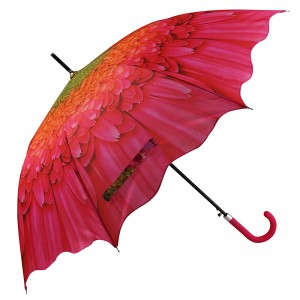 Flower umbrella automatic function straight umbrella with custom