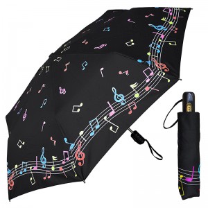 Marketing products Top Quality magic Changing Color Sublimation 3 fold Umbrella