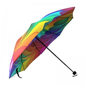 Colorful printing design manual open marketing 3 fold umbrella
