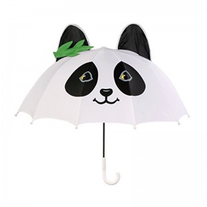 17 inch safe pongee fabric auto open small kids favorable panda gift umbrella easy to carry